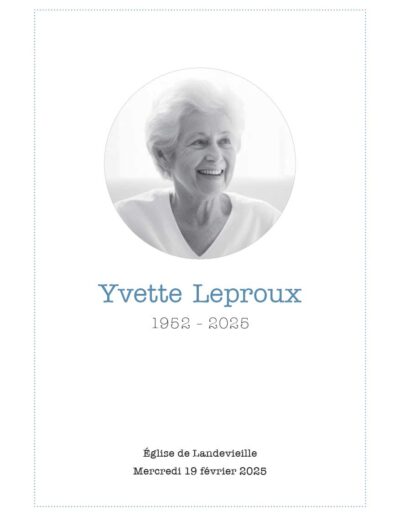 Livret de funérailles
